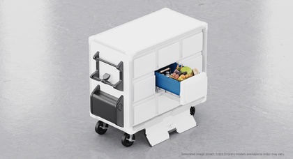 La marque commerciale de véhicules électriques de GM, BrightDrop, dévoile un chariot électronique à température contrôlée pour transporter 350 lb (159 kg) d'épicerie