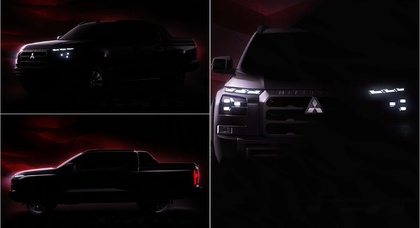 2024 Mitsubishi Triton / L200 Teaser enthüllen kühnes Redesign vor der Premiere am 26. Juli