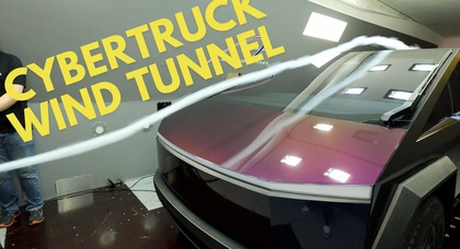 Tesla Cybertruck aerodynamics tested in wind tunnel