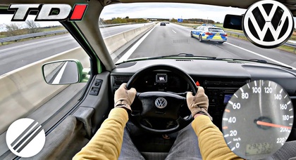 Видео: Volkswagen T4 2.5 TDI разогнали до максималки на автобане