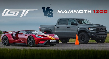 Hennessey's 1,200 HP Ram TRX Mammoth Takes on Ford GT in Exciting Drag Race Series