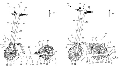 BMW patentiert neuen faltbaren Elektroroller mit innovativem Design