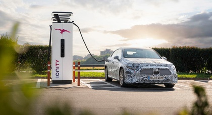 The all-electric Mercedes CLA breaks a record set by the Porsche Taycan