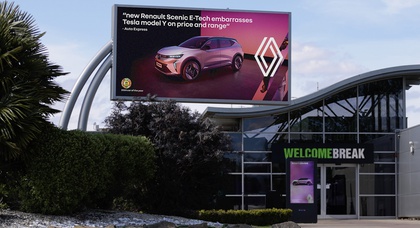 Renault Scenic E-Tech gives Tesla drivers a cheeky digital heads-up on its Model Y - beating the range and price of the Model Y