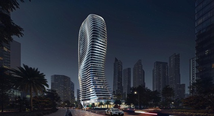 Bugatti's first residential building in Dubai, a 46-story tower inspired by the French Riviera, offers unmatched luxury amenities and a private spa for cars