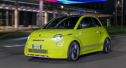 2023 Abarth 500e electric hot hatch revealed with 155 hp and fake gas engine sound generator