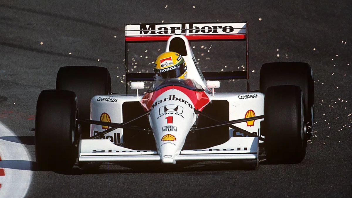 MP4/6A Айртона Сенны в гонке
