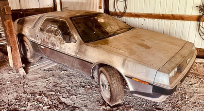 A long-forgotten DeLorean DMC-12 rescued after more than 20 years in a barn