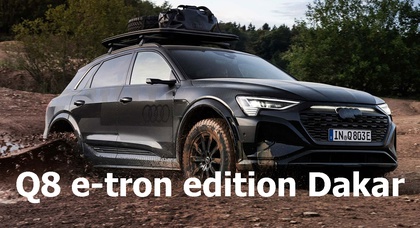 Audi Q8 e-tron edition Dakar ist ein limitiertes Modell mit Liftkit und Geländereifen