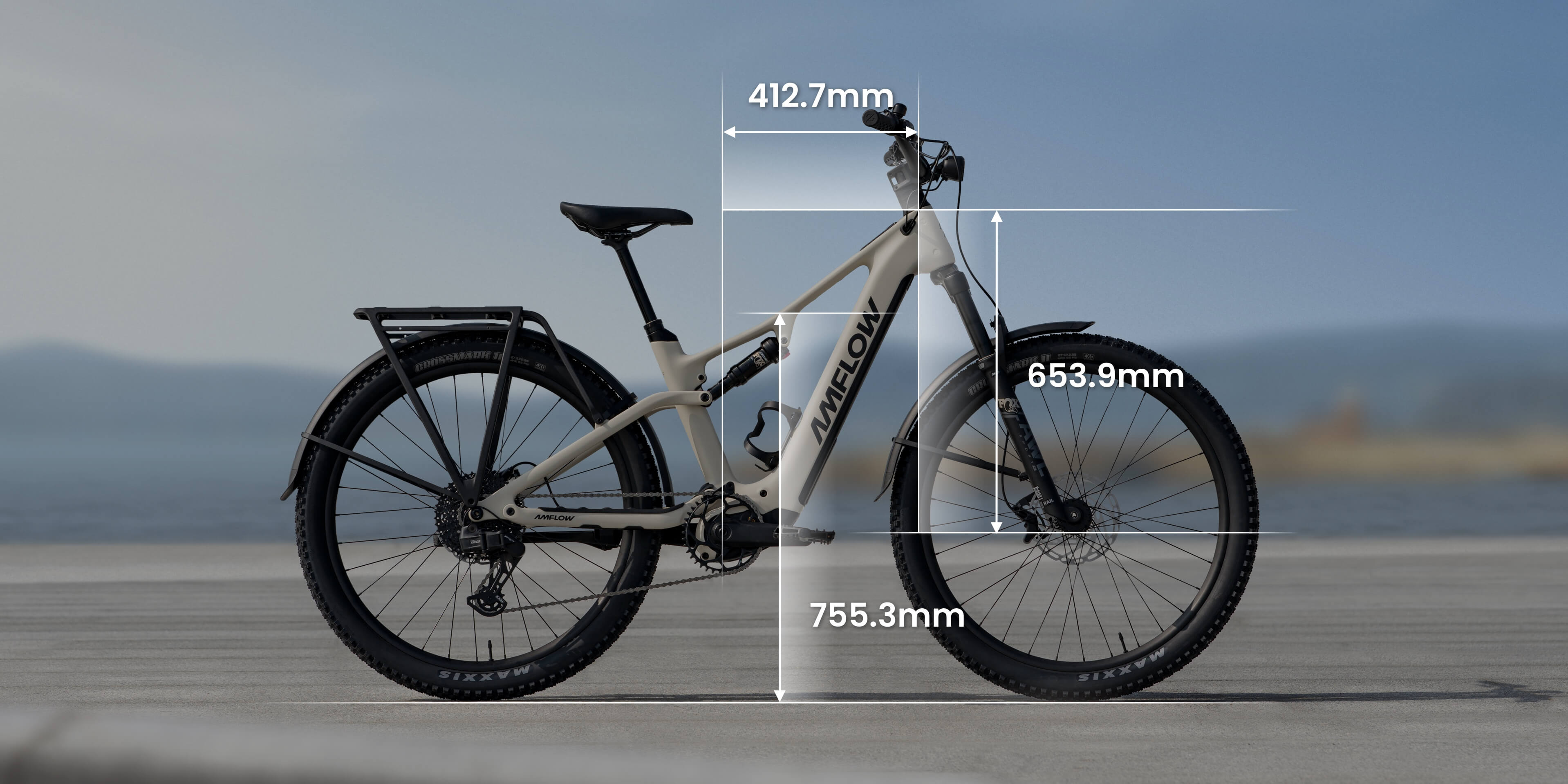 Геометрия рамы Amflow TL Carbon сбоку