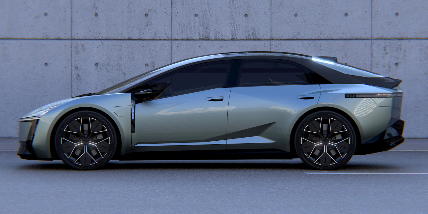 Концепт Corolla EV, вид сбоку