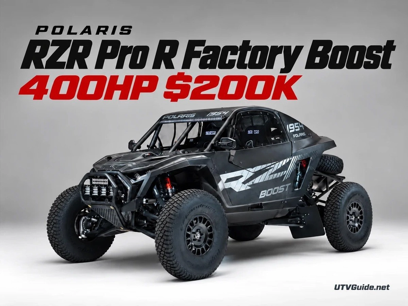 Polaris RZR Pro R Factory Boost с указанием мощности 400 л.с. и цены