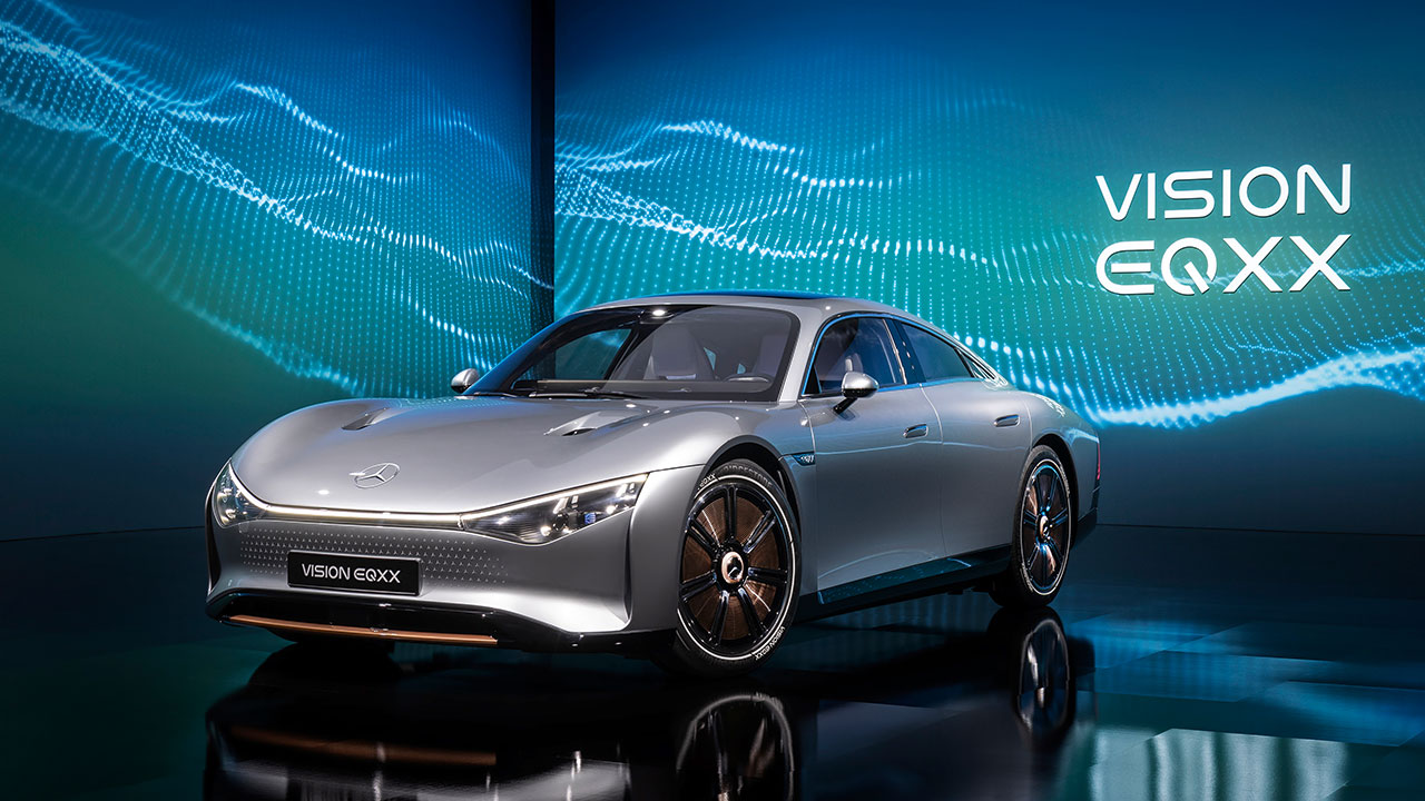 Новый электрокар Mercedes-Benz Vision EQXX проезжает на одной зарядке 1000+ км