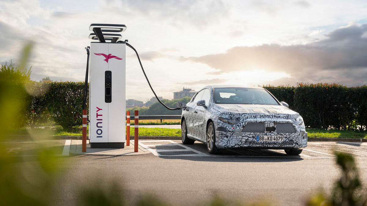 The all-electric Mercedes CLA breaks a record set by the Porsche Taycan
