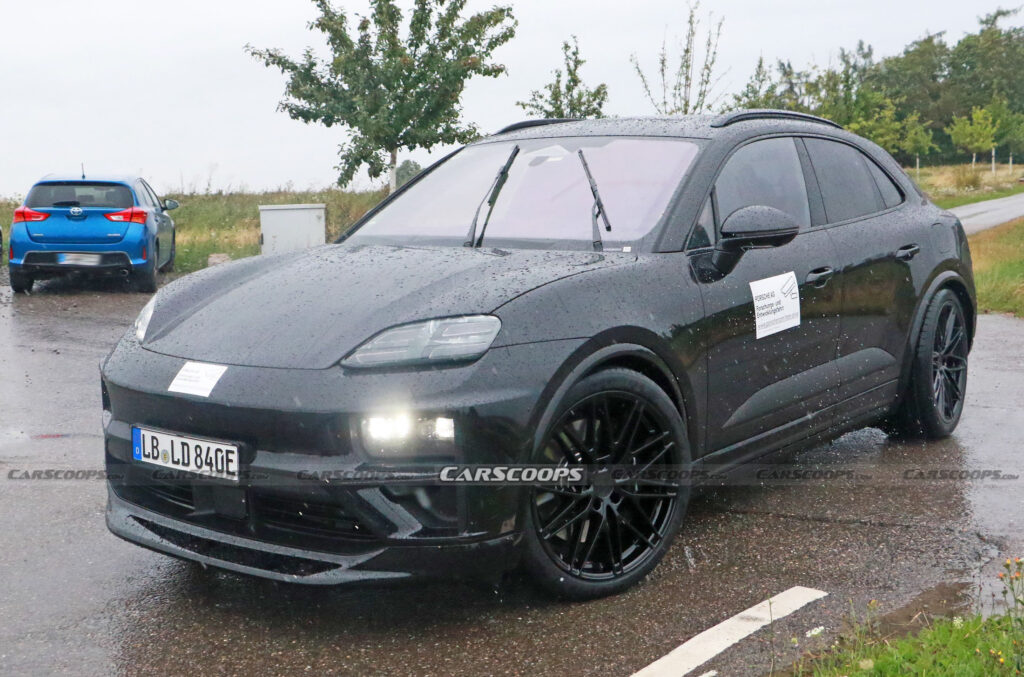 New shots show the Porsche Macan EV almost without camouflage