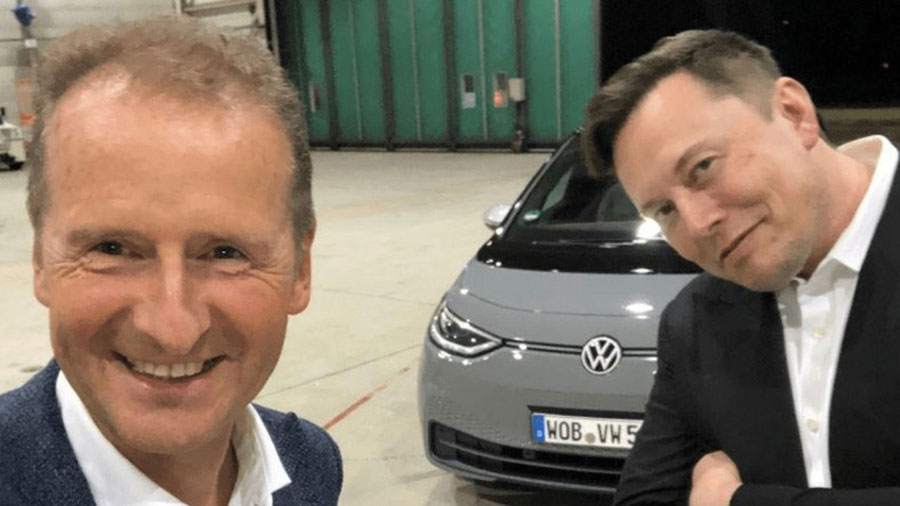 CEO Volkswagen Герберт Дисс и глава Tesla Илон Маск раскритиковали водородные автомобили