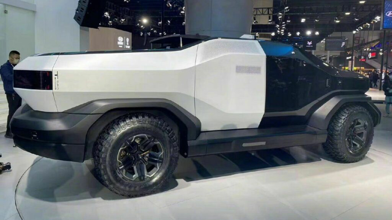 China S Iat T Mad Electric Pickup Truck A Futuristic Rival To Tesla S