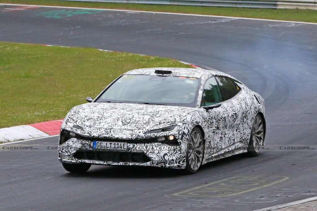 Lotus Type 133 Envya, future Porsche Taycan competitor, Spied Being Pushed To Its Limits At The Nurburgring